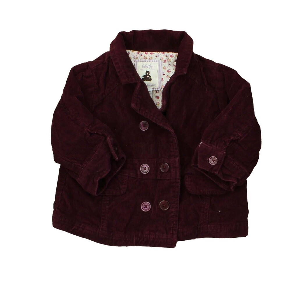 Gap Girls Maroon Jacket size: 0-6 Months